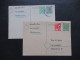 Alliierte Besetzung Gemeinschaftsausgabe 2x Ganzsache Mit ZuF Tagesstempel Hiddesen Detmold - Postal  Stationery