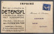 France, Préoblitéré Sur Carte Postale DETENSYL - (B2375) - 1893-1947