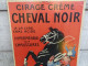 Ancien Carton Publicitaire Cirage Crême Cheval Noir Début XXème - Paperboard Signs