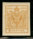 Antichi Stati Italiani - Lombardo Veneto - 1884 - Ristampa Del 5 Cent Arancio (R1) Con Parte Di Filigrana Lettere - Gomm - Autres & Non Classés