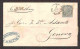 Regno - Vittorio Emanuele II - 15 Cent (18) - Due Lettere Da Livorno A Genova Del 12/24.8.1864 - Andere & Zonder Classificatie