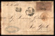 Regno - Vittorio Emanuele II - Coppia Del 60 Cent De La Rue (L21) - Lettera Da Palermo A New York Del 13.8.66 - Difetti  - Other & Unclassified