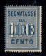 Regno - Vittorio Emanuele III - 1903 - 100 Lire Segnatasse (32) - Gomma Originale - Other & Unclassified