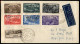 Trieste  - Trieste AMG FTT - 1948 (1 Luglio) - Trieste New York - FDC Risorgimento - La Serie Su 2 Aerogrammi Raccomanda - Sonstige & Ohne Zuordnung