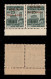 C.L.N. - Aosta - 1944 - 25 Cent (1+1b) - Coppia Orizzontale Con Soprastampa In Alto Nel Pezzo Di Destra - Gomma Integra  - Autres & Non Classés