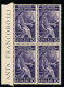 VATICANO - 1935 - 10 Cent Giuridico (42) - Quartina Bordo Di Foglio - Gomma Integra - Other & Unclassified