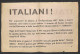 Documenti E Varie - 1940 - Italiani! - Volantino Antitedesco - Autres & Non Classés