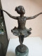 Delcampe - Statuette En Bronze Sur Support Marbre La Danseuses Hauteur 33 Cm - Brons