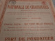 La Nationale De Chaussures S.A. - Vervier Le 24 Février 1923 - Part De Fondateur Au Porteur Sans Désignation De Valeur. - Parfum & Kosmetik