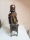 Delcampe - Statuette La Fille Sur La Chaise En Bronze XIXème Hauteur 31 Cm - Bronzi