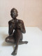 Statuette Africain Signée Art Africaine XIXème Hauteur 17 Cm - Bronces