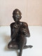 Delcampe - Statuette Africain Signée Art Africaine XIXème Hauteur 17 Cm - Brons