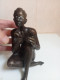 Delcampe - Statuette Africain Signée Art Africaine XIXème Hauteur 17 Cm - Bronzi