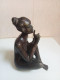 Delcampe - Statuette Africain Signée Art Africaine XIXème Hauteur 17 Cm - Brons