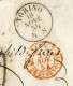 "ITALIEN" 1854, Transit-Brief K1 "TORINO", Roter Transitstempel, Nach Paris (C284) - Unclassified