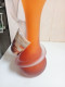 Delcampe - Vase Art Cristalerie De Toul En Pate De Verre Hauteur 22 Cm - Jarrones