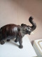 Delcampe - Statuette élephant En Cuir Longueur 36 Cm Hauteur 30 Cm - Art Africain