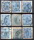 1962. SWEDEN. 1858-1862 12 O.  X 15. SOME NICE POSTMARKS. 5 SCANS. - 1855-1871 Classics