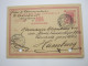HONGKONG ,  ,Ganzsache (Aktenlochung)  1901 Nach Deutschland - Storia Postale