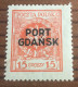 Polen Port Gdansk  1925 MH* Geprüft - Port Gdansk