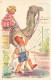 ILLUSTRATEUR - Un Enfant Promenant Une Petite Fille Sur Un Dromadaire - Colorisé - Carte Postale Ancienne - Otros & Sin Clasificación