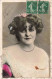 CARTE PHOTO - Portrait D'une Femme - Plaire - Colorisé - Carte Postale Ancienne - Fotografie