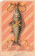FETES ET VOEUX - Poisson D'avril - Un Poisson Décoré De Ruban - Colorisé - Carte Postale Ancienne - 1 De April (pescado De Abril)