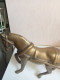 Cheval Et Charette En Bronze Ou Laiton Longueur 44 Cm Hauteur 17 Cm - Bronzes