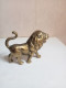 Delcampe - Sculpture Lion Ancien En Bronze Doré Hauteur 10 Cm X 12 Cm - Bronzes