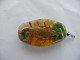 REAL GOLD SCORPION GLOW LUCITE NECKLACE PENDANT INSECT JEWELRY TAXIDERMY #1851 - Hangers