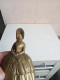 Delcampe - Cloche Du XIXème En Bronze Doré Figurine Hauteur 13 Cm - Cloches