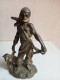 Statuette En Bronze Doré Pirate Hauteur 18 Cm - Bronzen