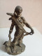 Delcampe - Statuette En Bronze Doré Pirate Hauteur 18 Cm - Bronzi