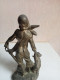 Delcampe - Statuette En Bronze Doré Pirate Hauteur 18 Cm - Bronces