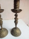 Deux Bougeoirs En Bronze XIXème Hauteur 22 Cm - Candeleros, Candelabros Y Palmatorias