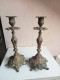 Deux Bougeoirs En Bronze XIXème Hauteur 28 Cm - Chandeliers, Candelabras & Candleholders