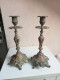 Delcampe - Deux Bougeoirs En Bronze XIXème Hauteur 28 Cm - Chandeliers, Candelabras & Candleholders