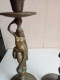 Delcampe - Deux Bougeoirs En Bronze XIXème Hauteur 25 Cm - Candelabri E Candelieri