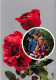 COUPLE - Un Couple Et Des Roses - Femme Blonde - Colorisé - Carte Postale - Coppie