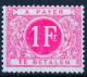 Timbres - Belgique - 1895 - Timbres Taxe - COB TX 10** - 1F Rose - Cote 73 - Sellos