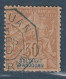 ANJOUAN - N°9 Obl (1892-99) 30c Brun - Usati