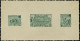 Epreuve Collective Sans Valeur Faciale En Vert Des 3 Types De 1904 Fourmillier, Laveur D'or, Place Des Palmiers. Superbe - Other & Unclassified