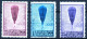 Timbres - Belgique - COB 353/55**MNH - Série Ballon Piccard - 1932 - Cote 150 - Neufs