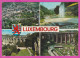 298295 / Luxembourg - Vue Aerienne City PC USED 1984 - 7+7 F. Grand Duke Jean Flamme Laser Sport Mecht Freed Basketball - Briefe U. Dokumente