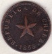 Chile. 1 Centavo 1853 . Copper. KM# 127 - Chili