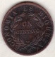 Chile. 1 Centavo 1853 . Copper. KM# 127 - Cile