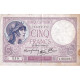 France, 5 Francs, 1940, V.66396, TB, Fayette:F.04.15, KM:83 - 5 F 1917-1940 ''Violet''