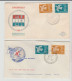 1961 N.2 BUSTE EUROPA CEPT PREMIER JOUR D'EMISSION FIRST DAY COVER ERSTTAGSBRIEF 1°GIORNO EMISSIONE NEDERLAND GRAVENHAGE - 1961