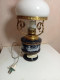 Lampe Ancienne En Porcelaine Opaline Et Bronze Doré Hauteur 35 Cm - Lighting & Lampshades