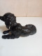 Delcampe - Statuette Chien Ancien En Fonte De Fer Hauteur 9 Cm X 16 Cm - Métal